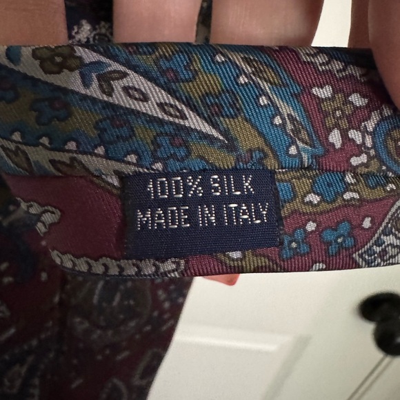 Stafford Red and Blue Paisley Tie - Picture 3 of 5